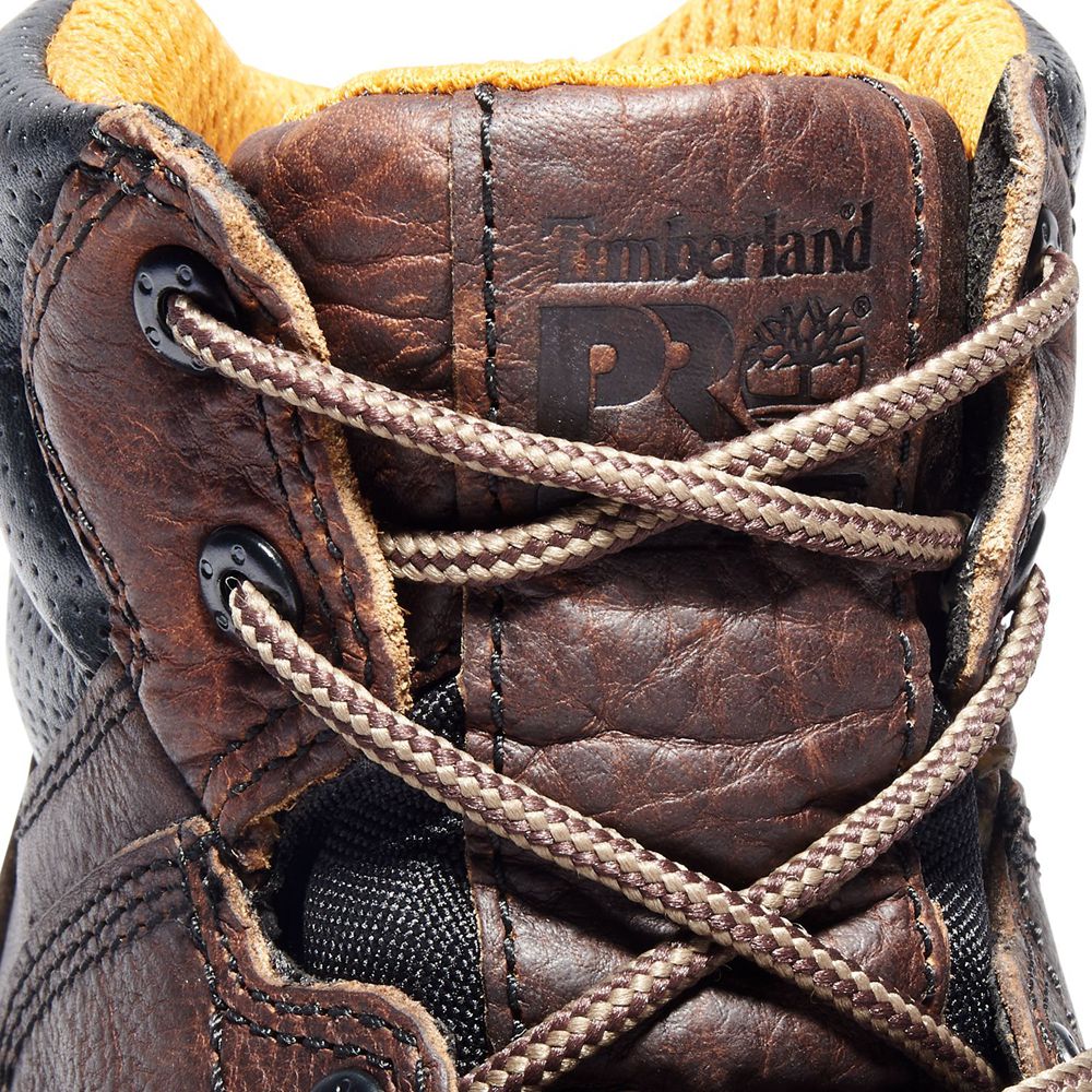 Timberland Μποτακια Εργασίας Ανδρικα Καφε - Pro® Titan® 6\" Comp Toe - Greece 3176892-KY